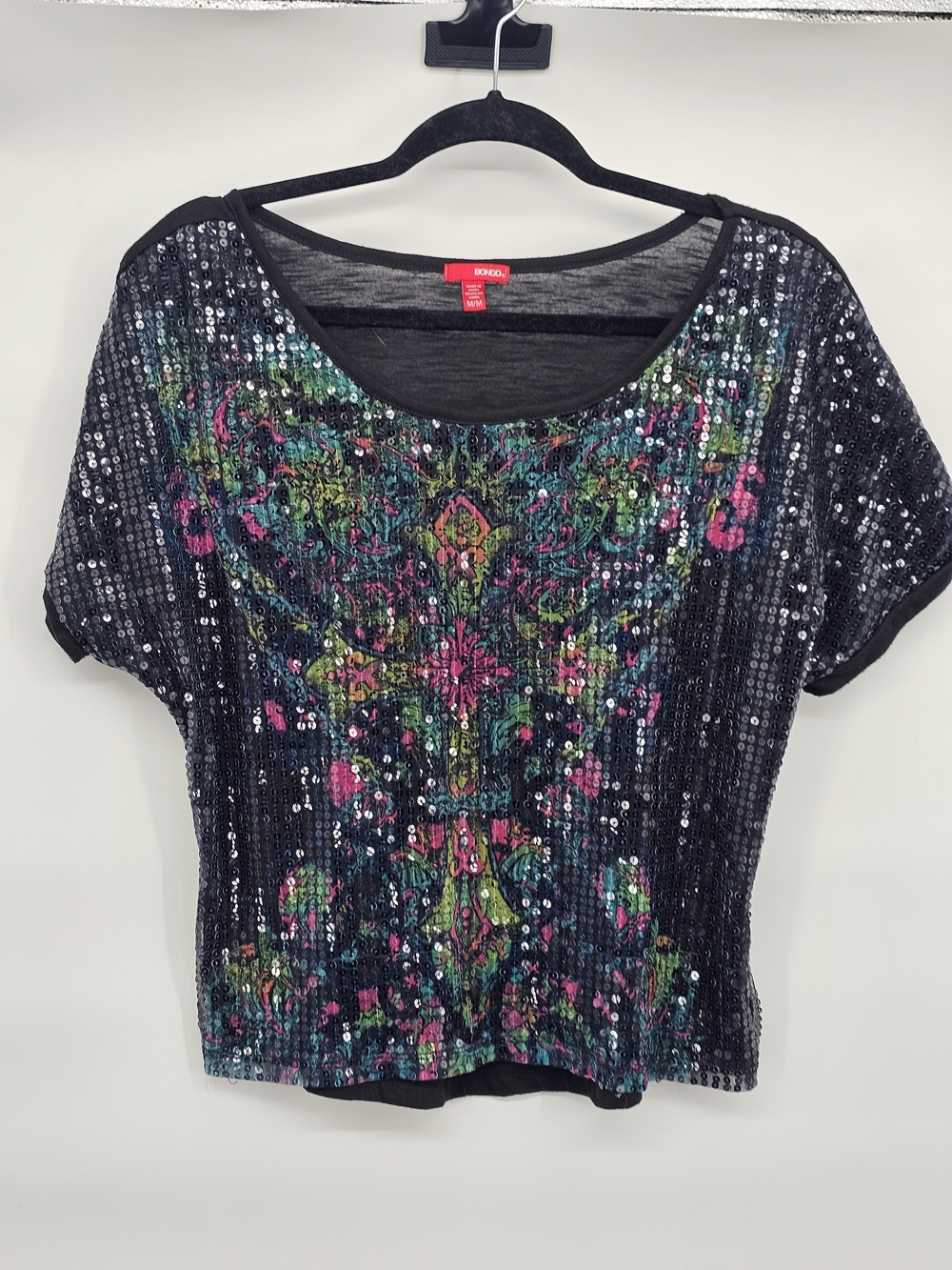 Bongo Sequin Short Sleeve Top 00s